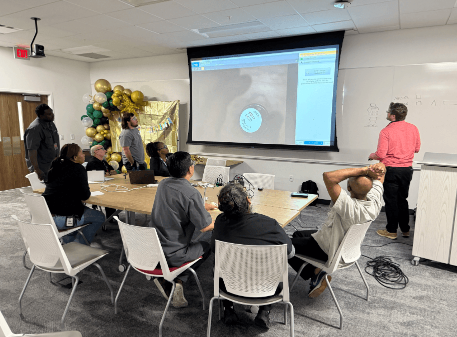 An AI training session in progress