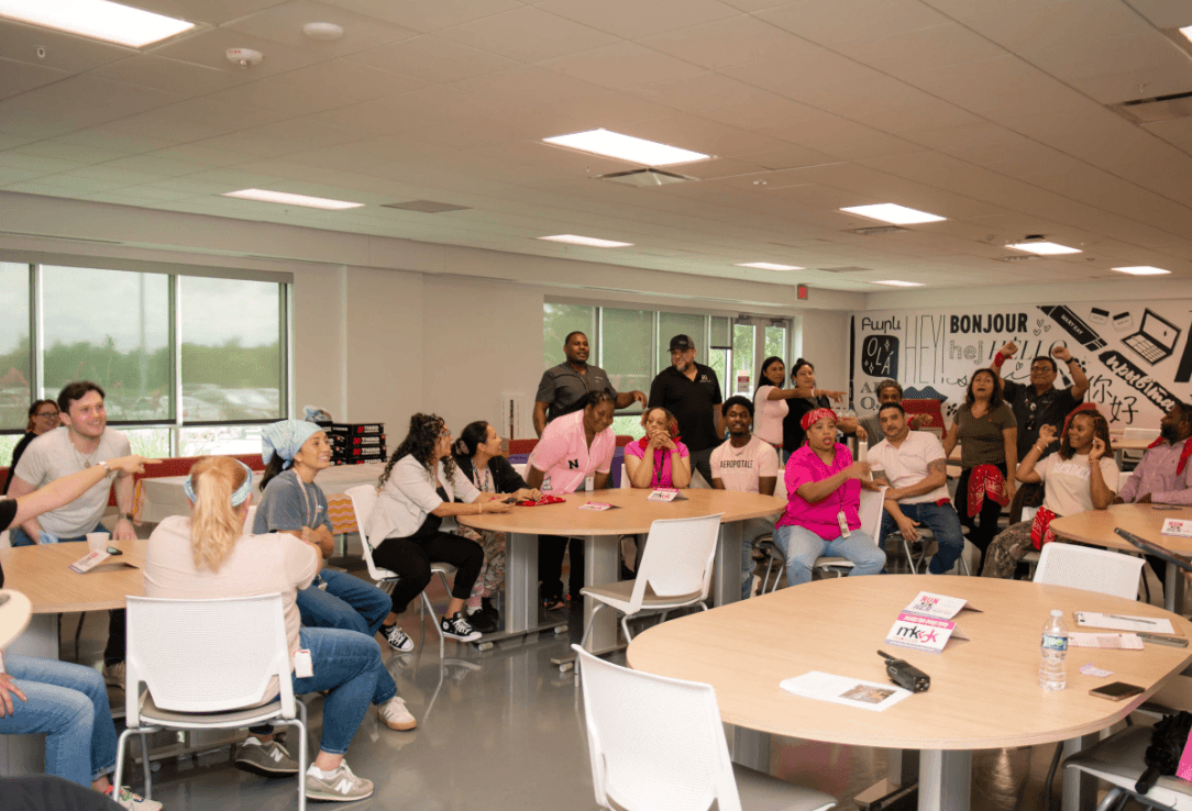 A full room during one of Chris Smith's training sessions